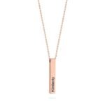Stainless Steel Engraved Bar Necklace — view 3