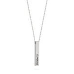Stainless Steel Engraved Bar Necklace — view 1