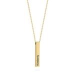 Stainless Steel Engraved Bar Necklace — view 2