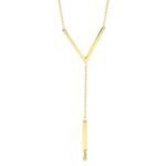 Triangle Hanging Bar Necklace — view 2