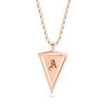 Triangle Initial Necklace — view 4