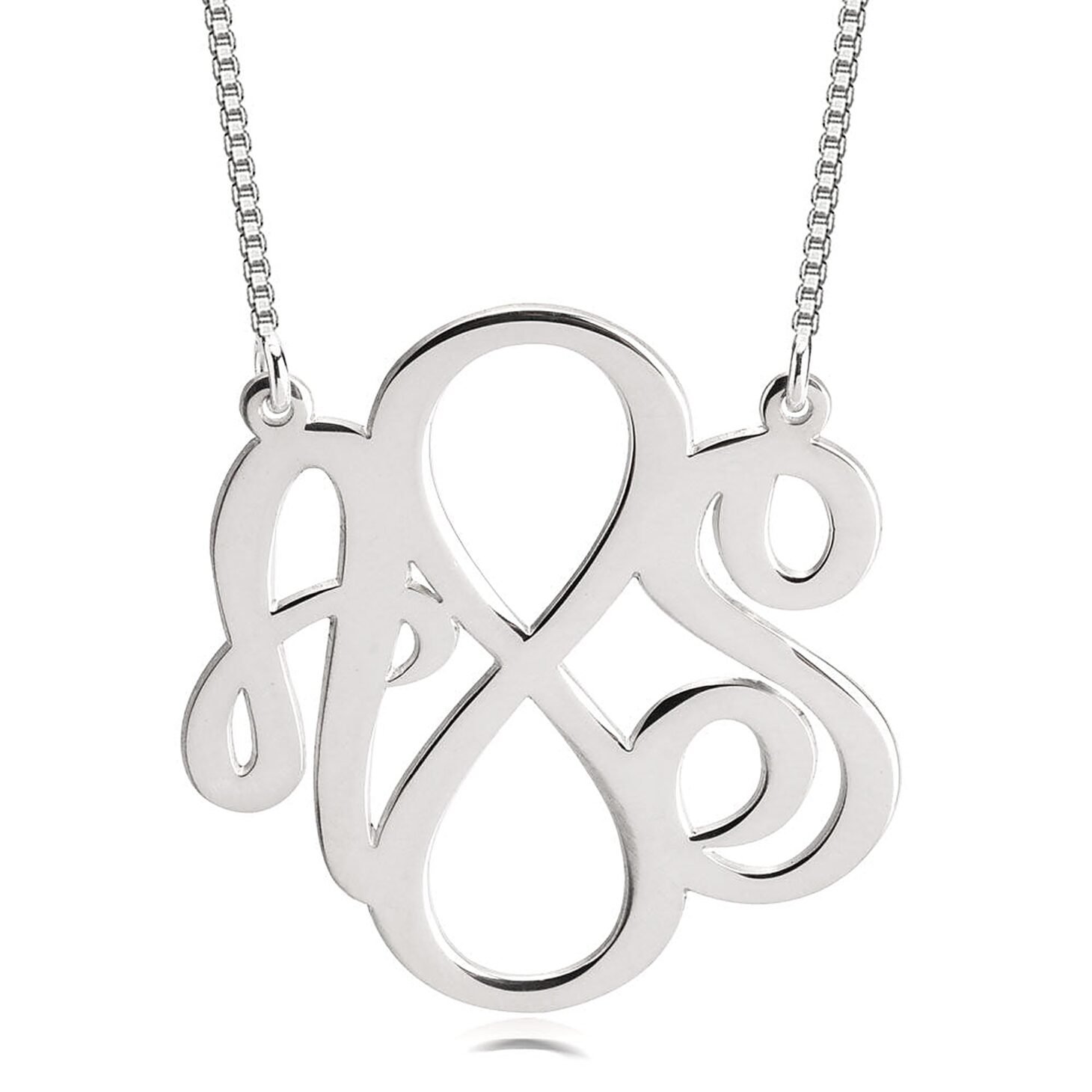 Two Initials Infinity Necklace | Personalized