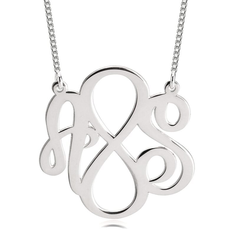 Two Initials Infinity Necklace | Personalized - 24K Gold Plating white background