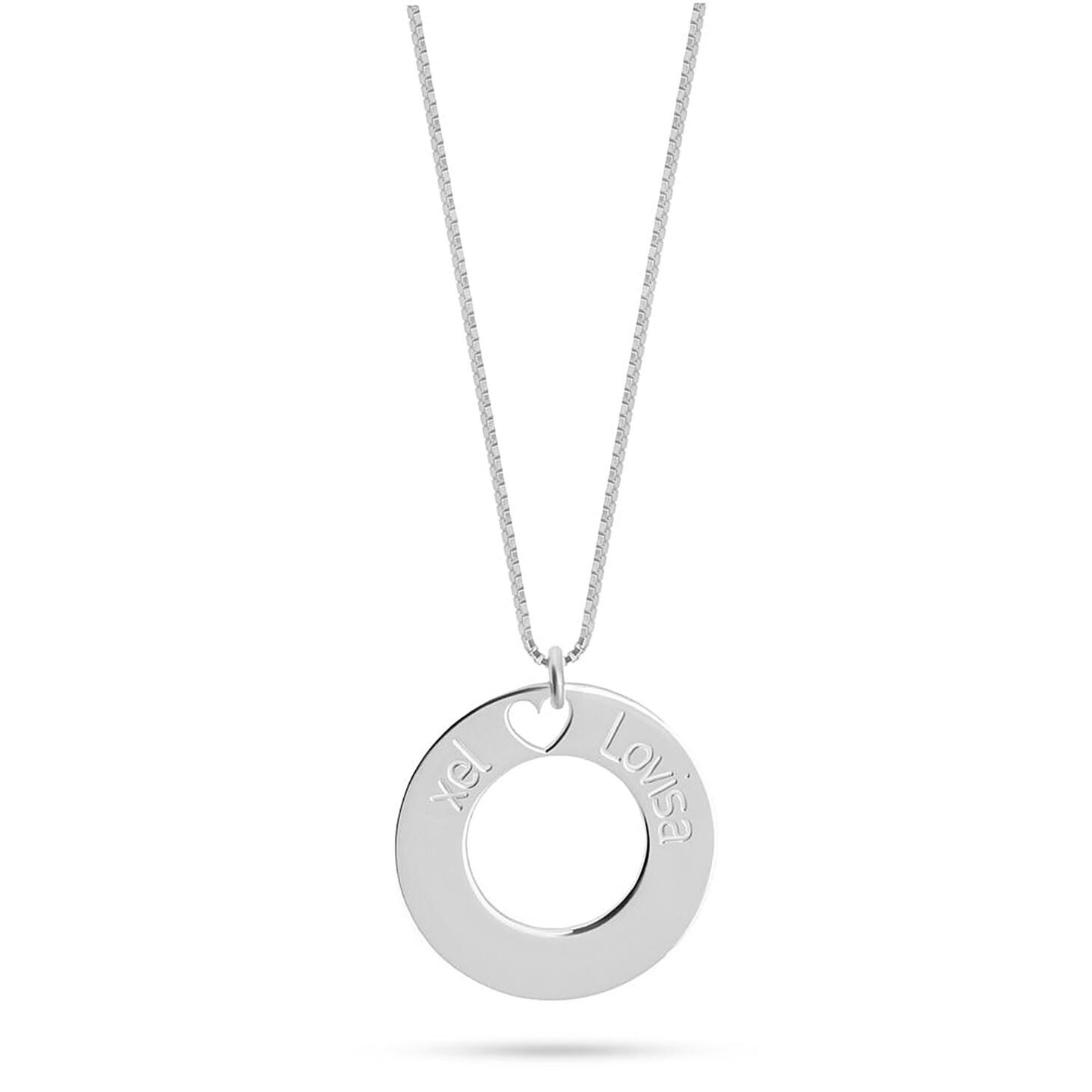 Two Names Circle Necklace