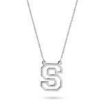 Varsity Initial Necklace – Bold Letter Pendant — view 1